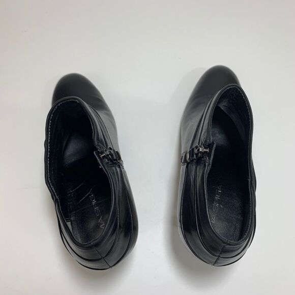 Via Spiga Black Leather Stiletto Booties S… - Picture 3 of 6